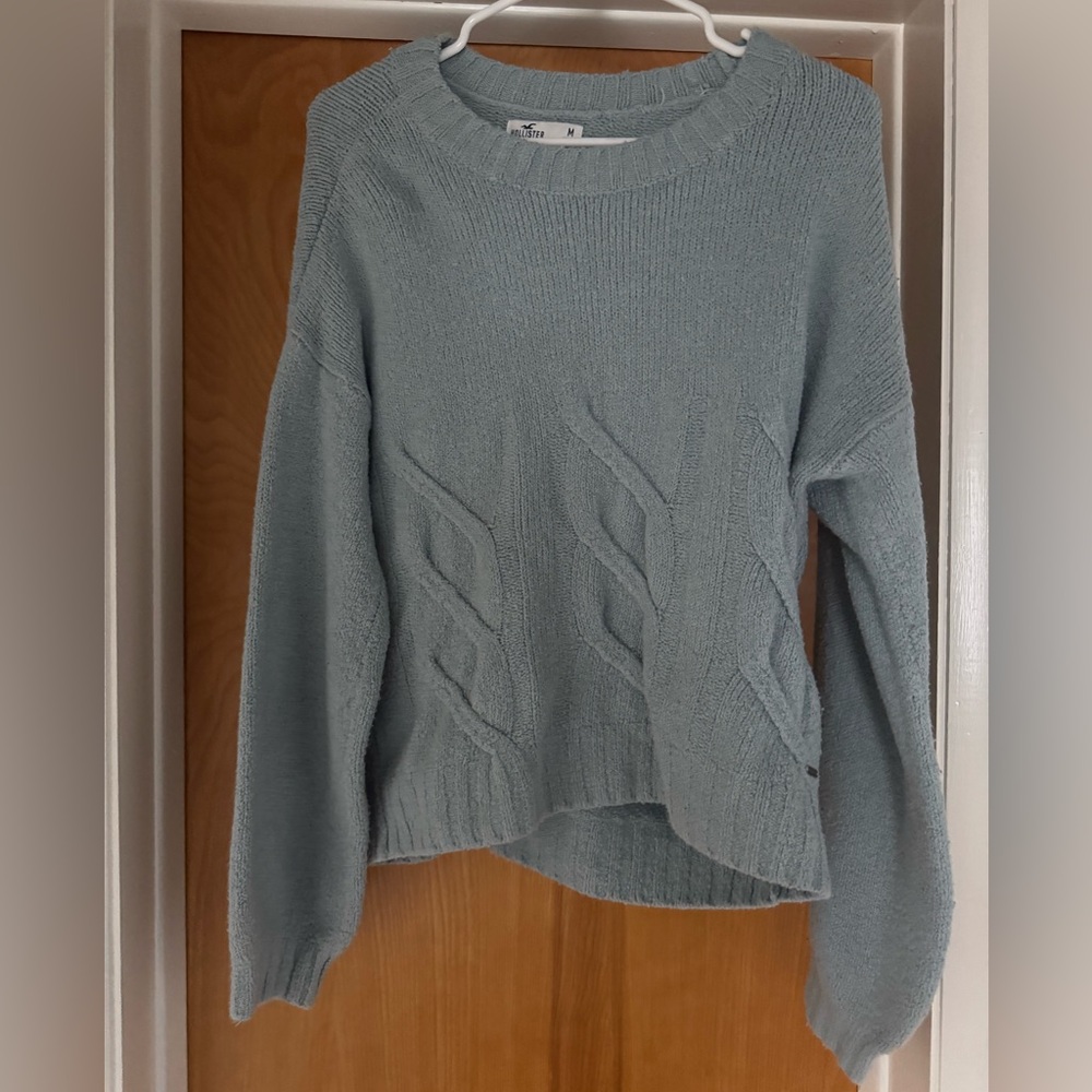 Women's Cable Knit Sweater - Teal